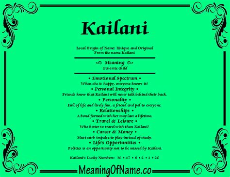 q significa kailani|Kailani Name Meaning, Analysis, Origin and Popularity